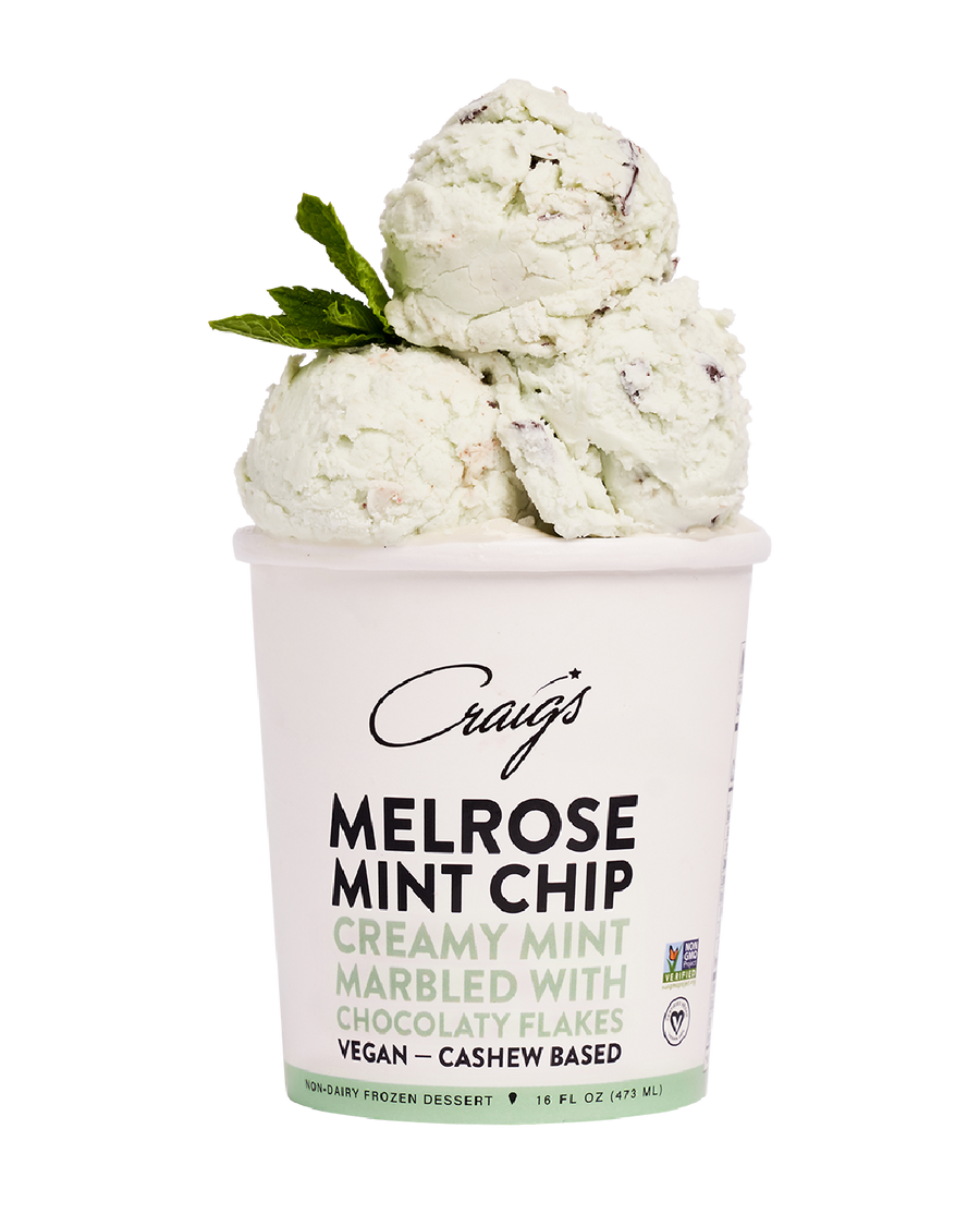 Melrose Mint Chip  Craig's Vegan Ice Cream